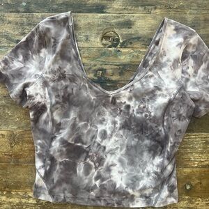 lululemon athletica Align Tie-Dye Scoop Neck Short Sleeve Sz 8